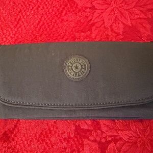 Kipling Money Land Navy Blue Snap Nylon Wallet